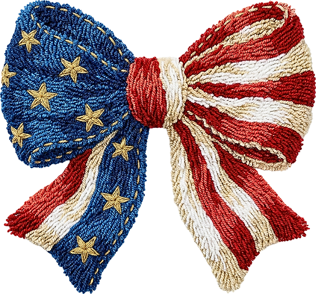 DTF Transfer - Flag Bow Multi Sizes (PA-BW001)
