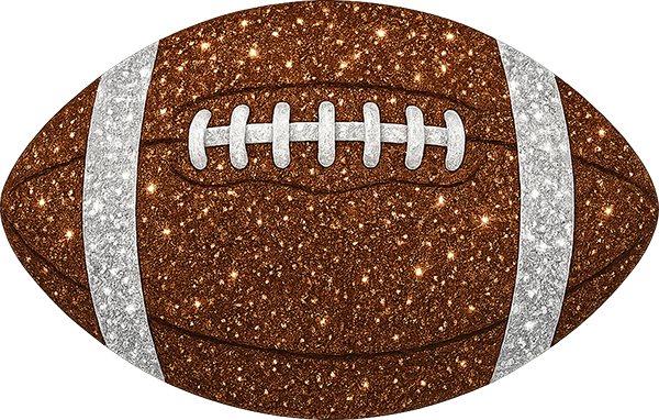 DTF Transfer – Glitter Football A Multi Sizes (SP-FT004)