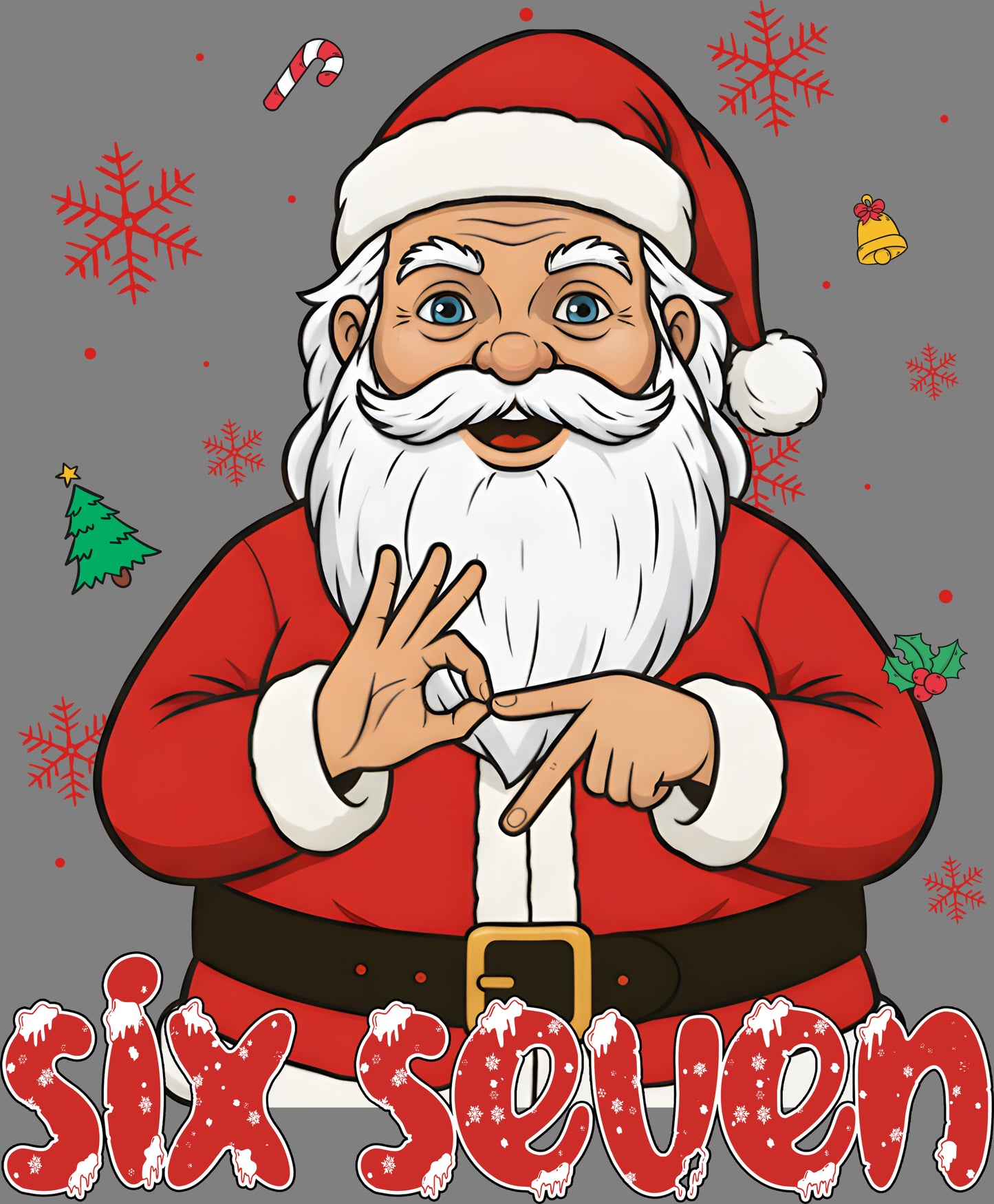 DTF Transfer –Santa Six Seven Multi Size