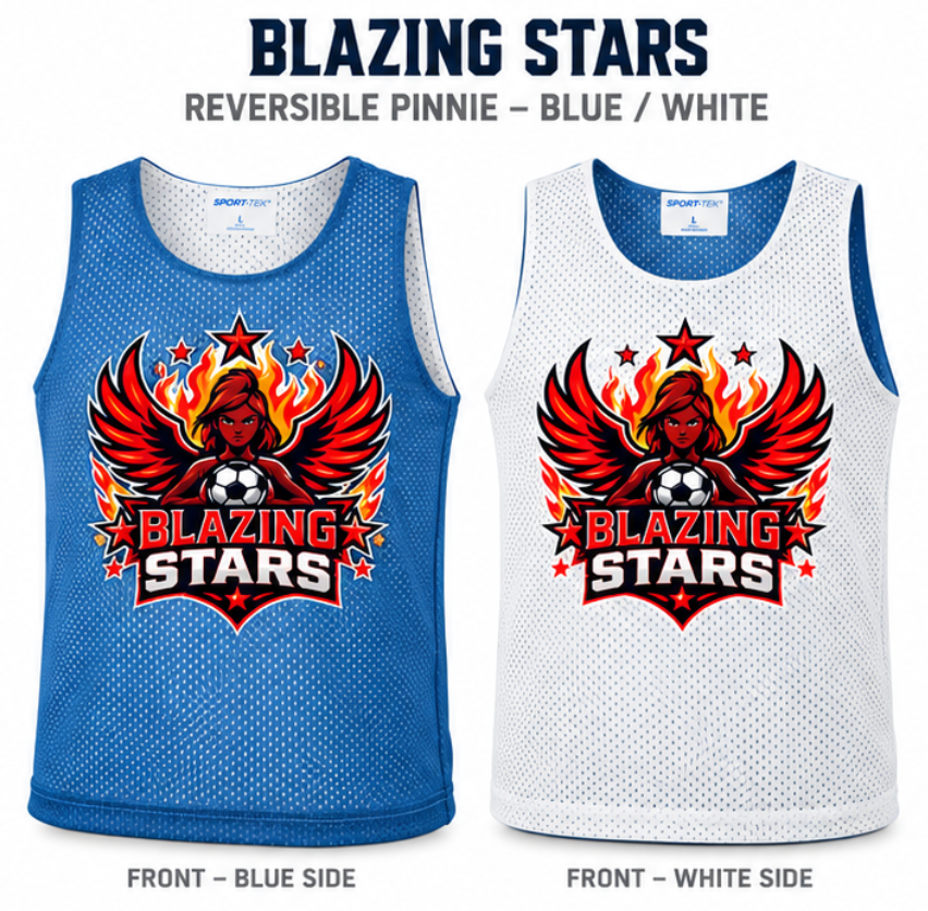 Blazing Stars Youth Reversible Soccer Pinnie