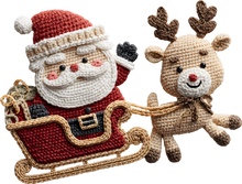 Load image into Gallery viewer, DTF Transfer – 11" Yarn Santa Sleigh