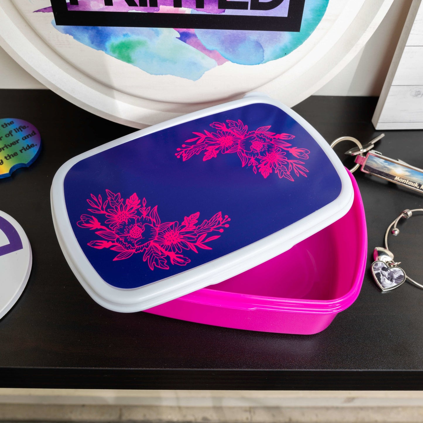PINK KIDS PLASTIC LUNCH BOX - Get Things Printed INC
