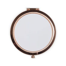 Load image into Gallery viewer, ROSE GOLD COSMETIC MIRROR - FLOWER PATTERN - Get Things Printed INC