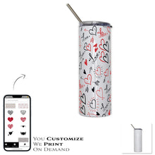 Load image into Gallery viewer, TUMBLER WITH STRAW AND LID 20oz - STAINLESS STEEL - Get Things Printed INC