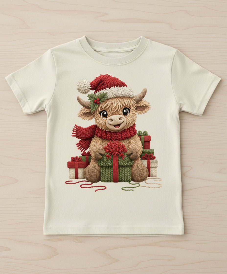 DTF Transfer – Yarn Highland Cow Presents Multi Sizes (CM-CW003)