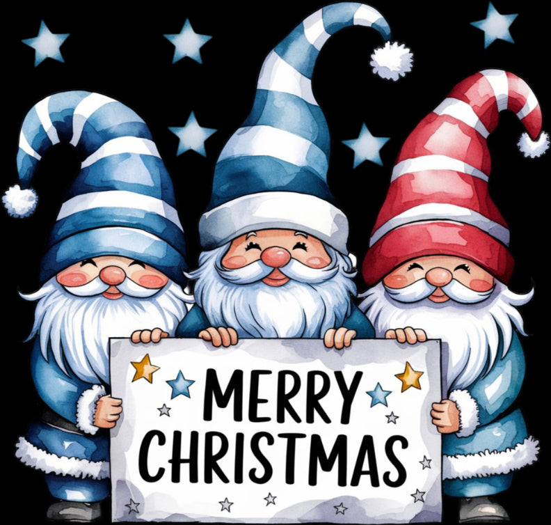 DTF Transfer - Gnome Merry Christmas Multi Size