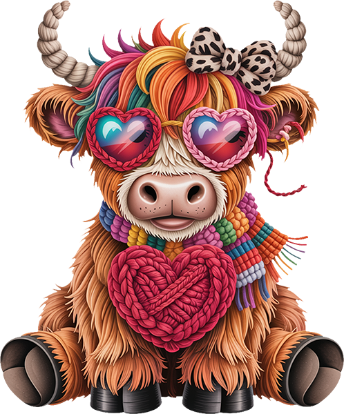 DTF Transfer – DM Funky Cow Multi Sizes