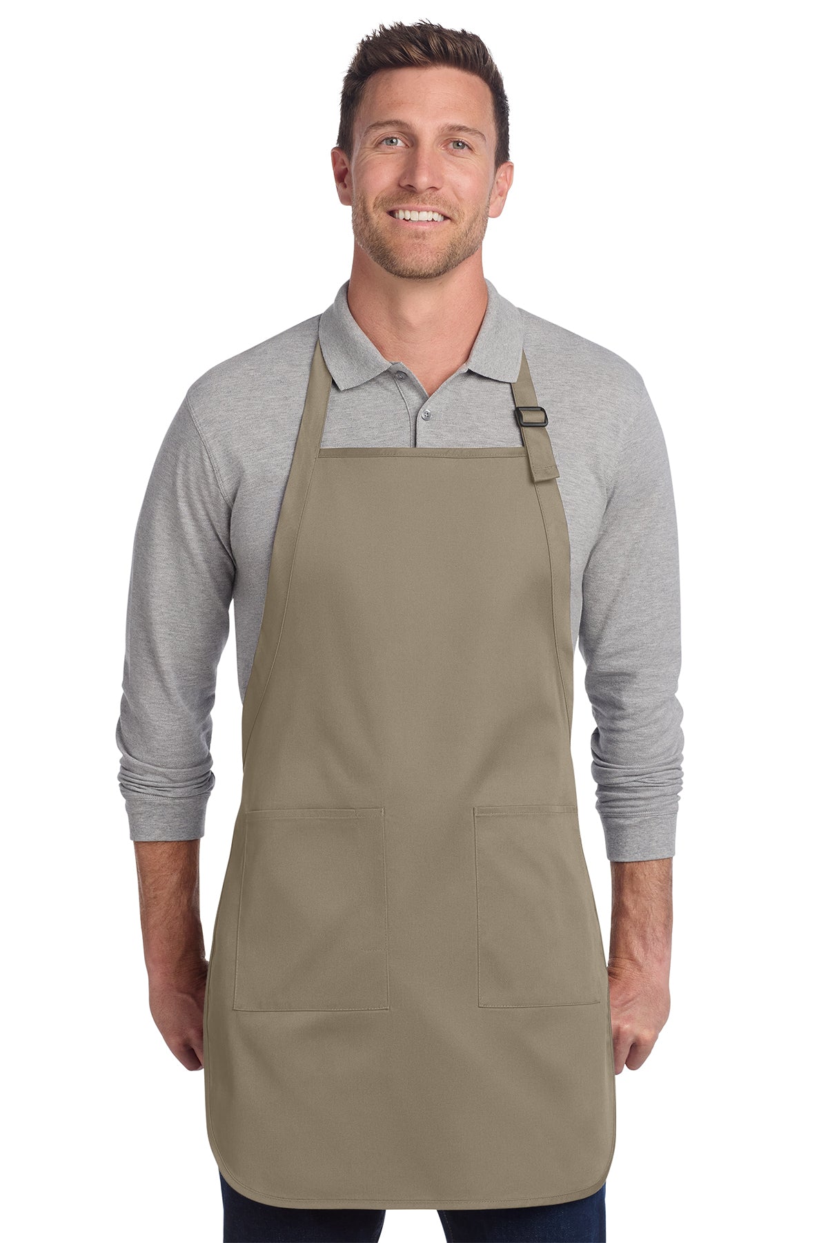 Blank Full-Length Two-Pocket Apron – Single