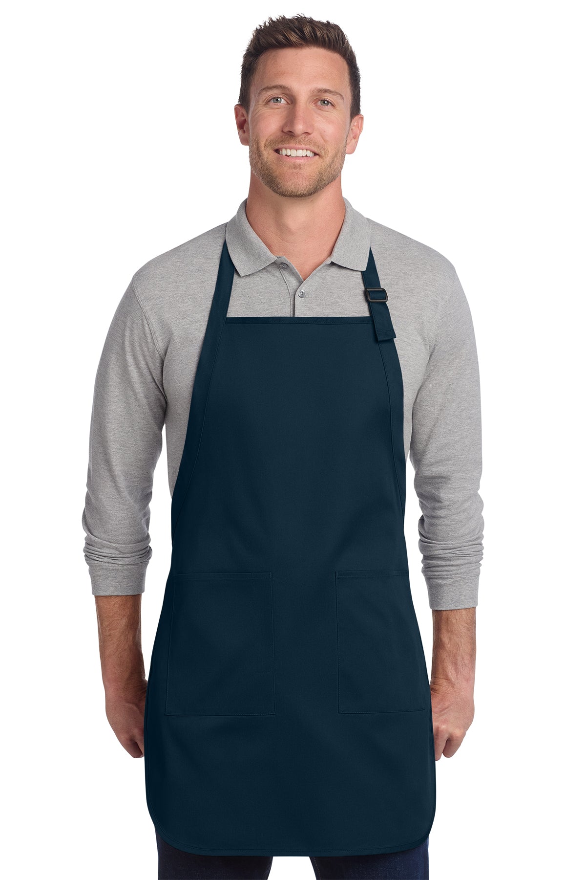 Blank Full-Length Two-Pocket Apron – Single