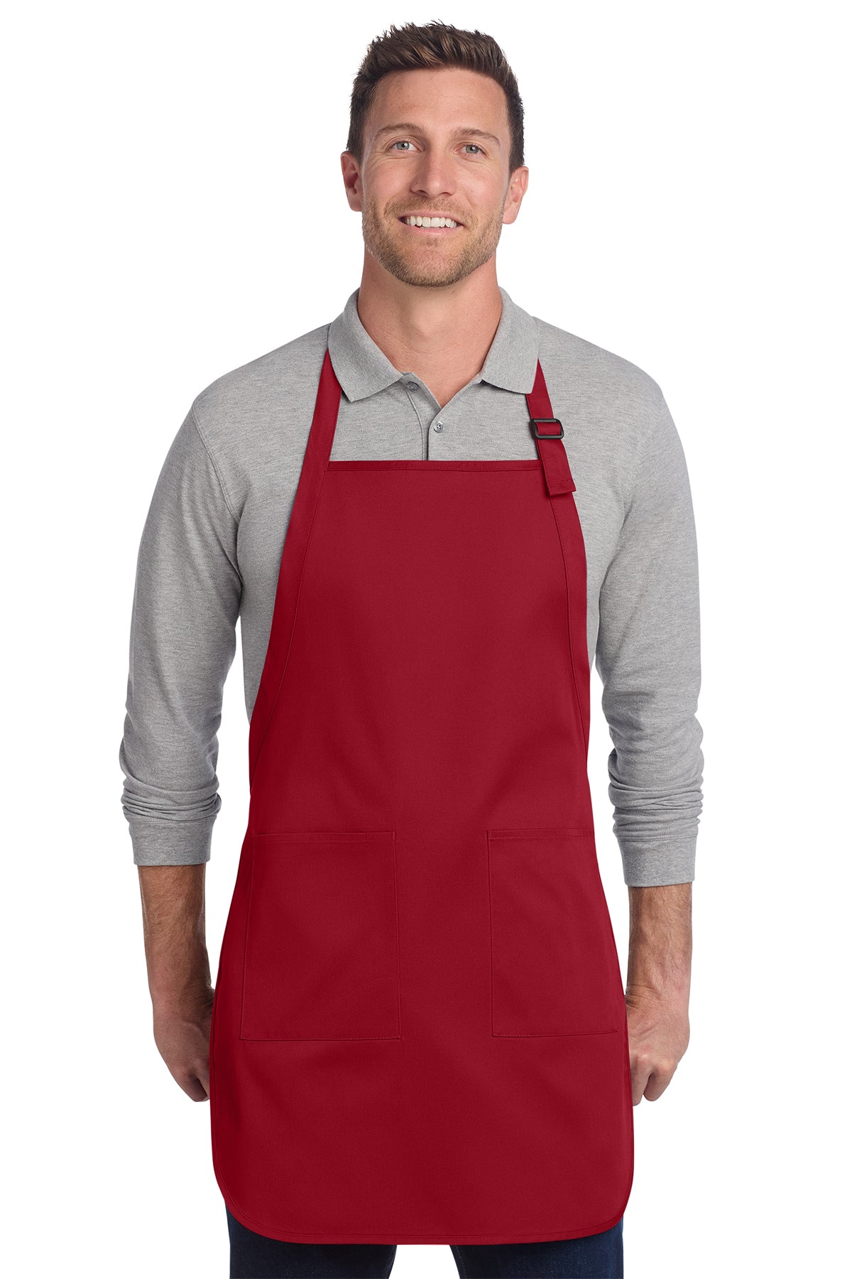 Blank Full-Length Two-Pocket Apron – Single