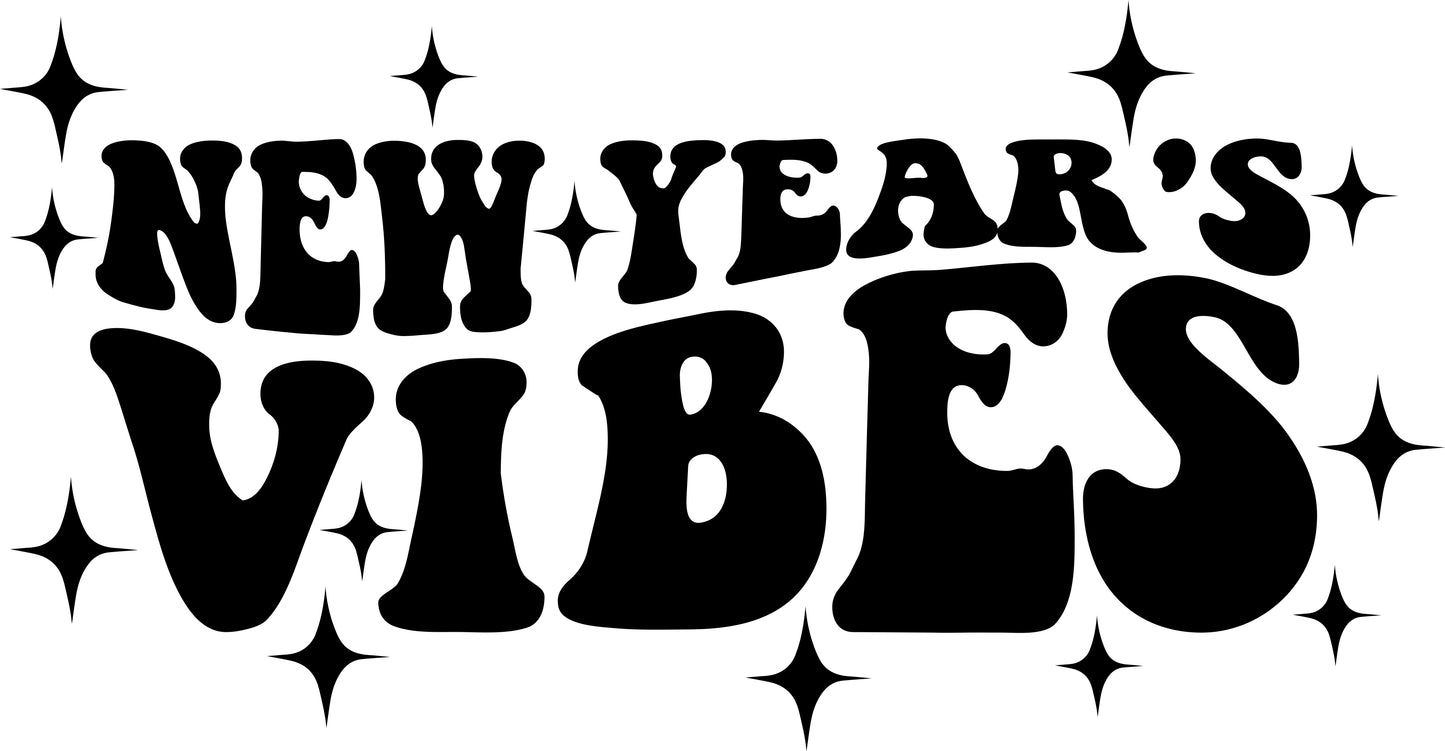 DTF Transfer – AB Happy New Year Vibes 11"W