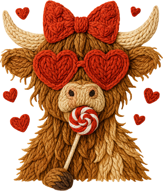 DTF Transfer – Yarn Cow Hearts Multi Sizes (CW-HC008)
