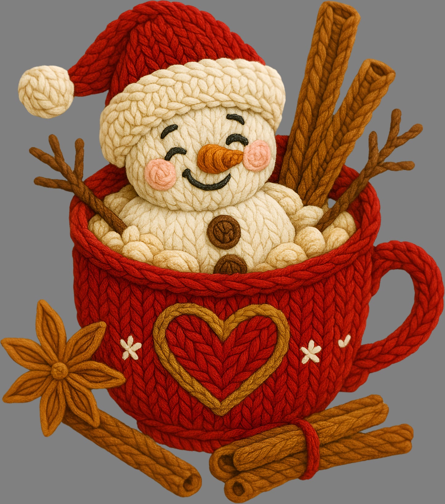 DTF Transfer – Yarn Snowman Hot Coc Multi Sizes