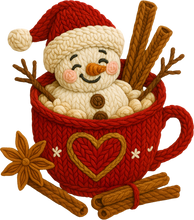 Load image into Gallery viewer, DTF Transfer – Yarn Snowman Hot Coc Multi Sizes
