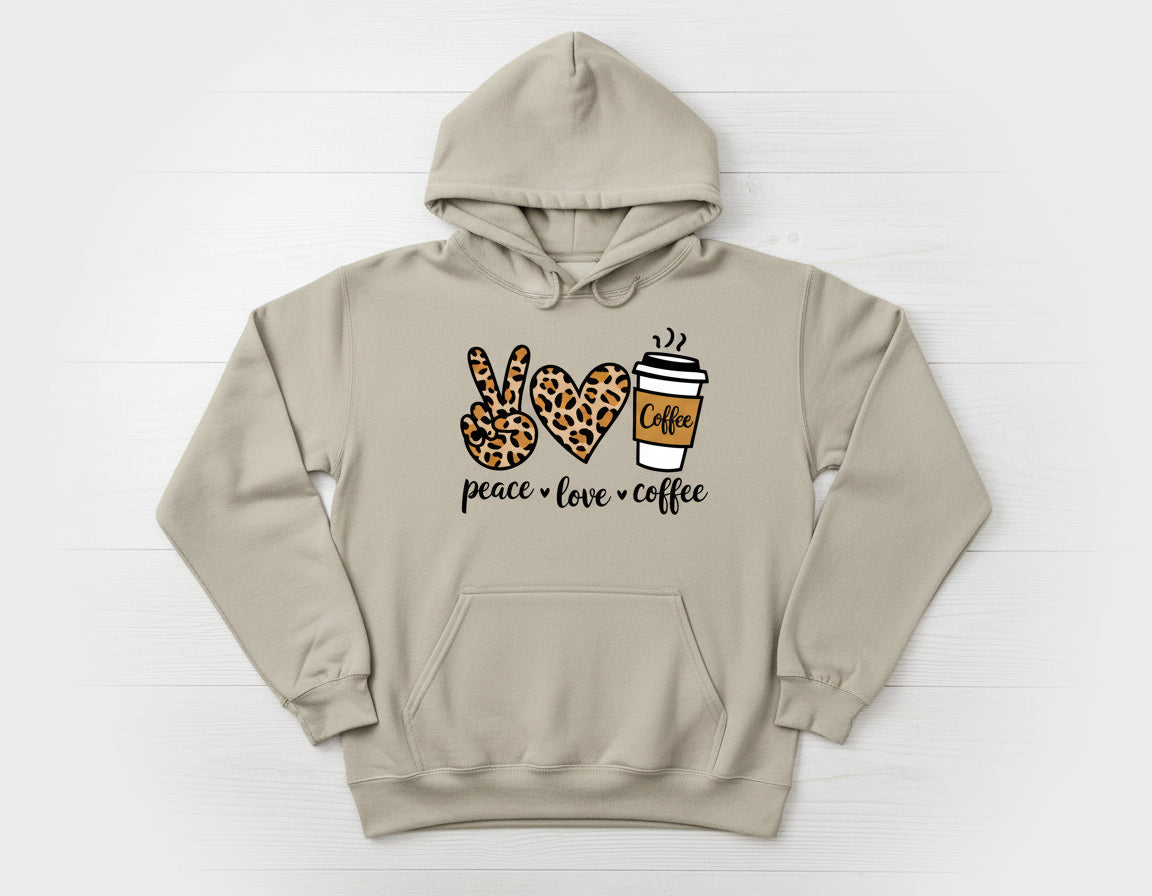 DTF Transfer – Peace Love and Coffee  Multi Sizes (CF-MI001)