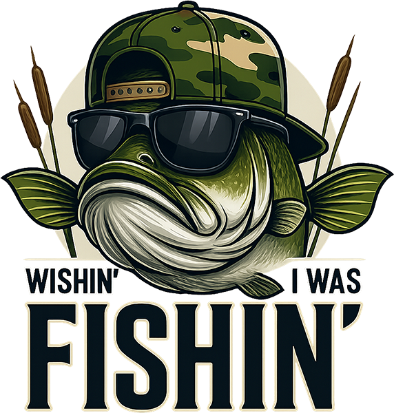 DTF Transfer – Wishin I was Fishin Multi Sizes (FI-SC003)