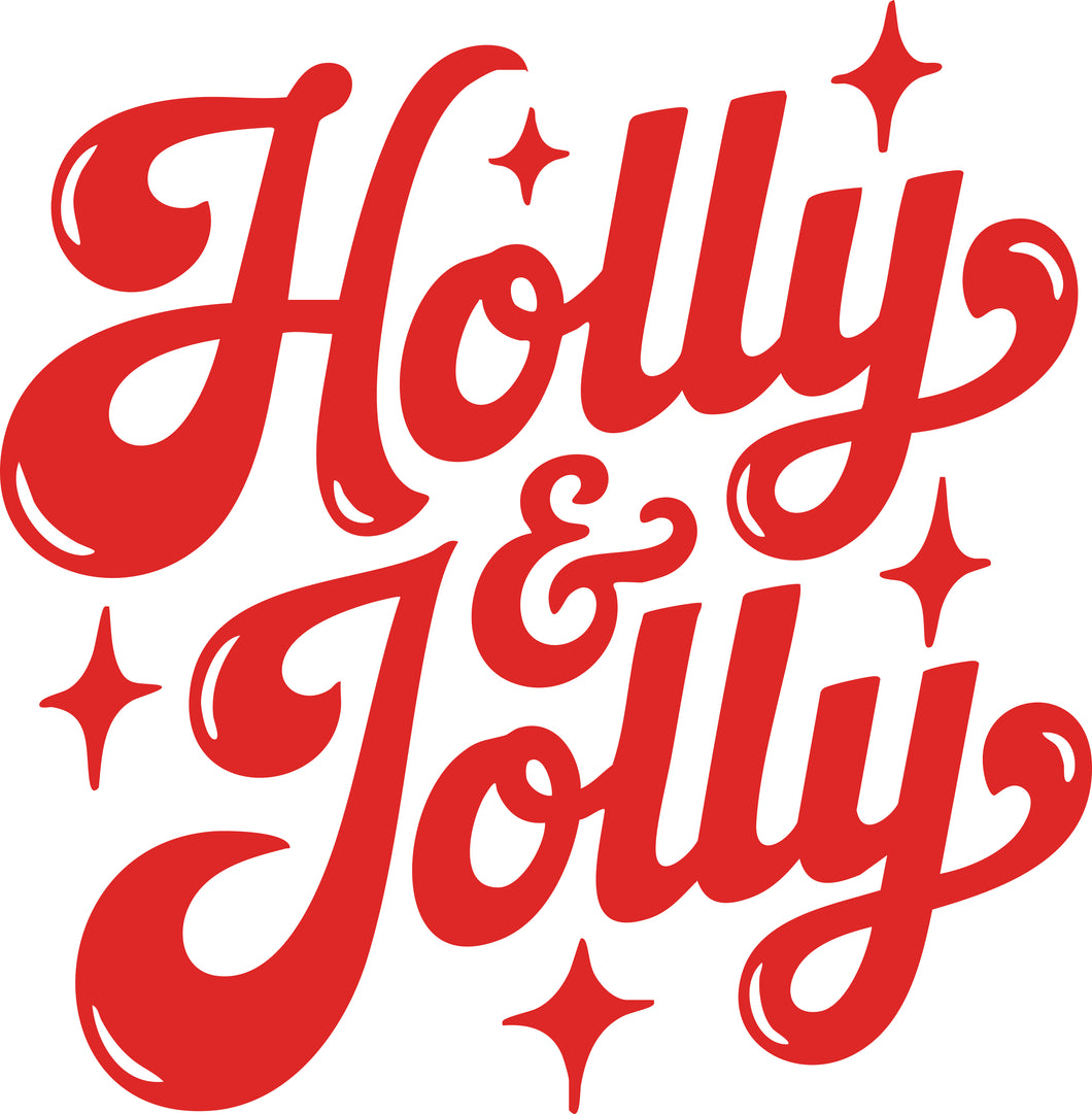 DTF Transfer – AG Holly Jolly Multi Sizes