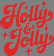 Load image into Gallery viewer, DTF Transfer – AG Holly Jolly Multi Sizes
