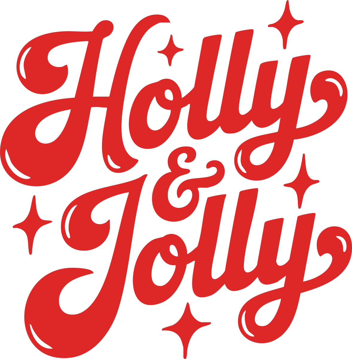 DTF Transfer – AG Holly Jolly Multi Sizes