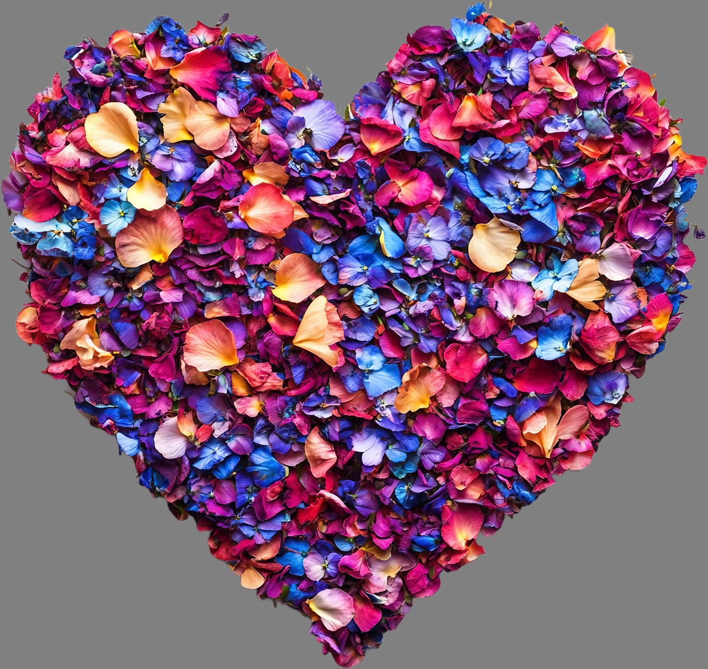 DTF Transfer – AH Flower Heart Multi Sizes