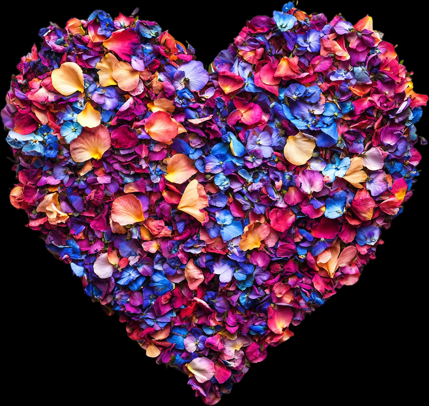 DTF Transfer – AH Flower Heart Multi Sizes