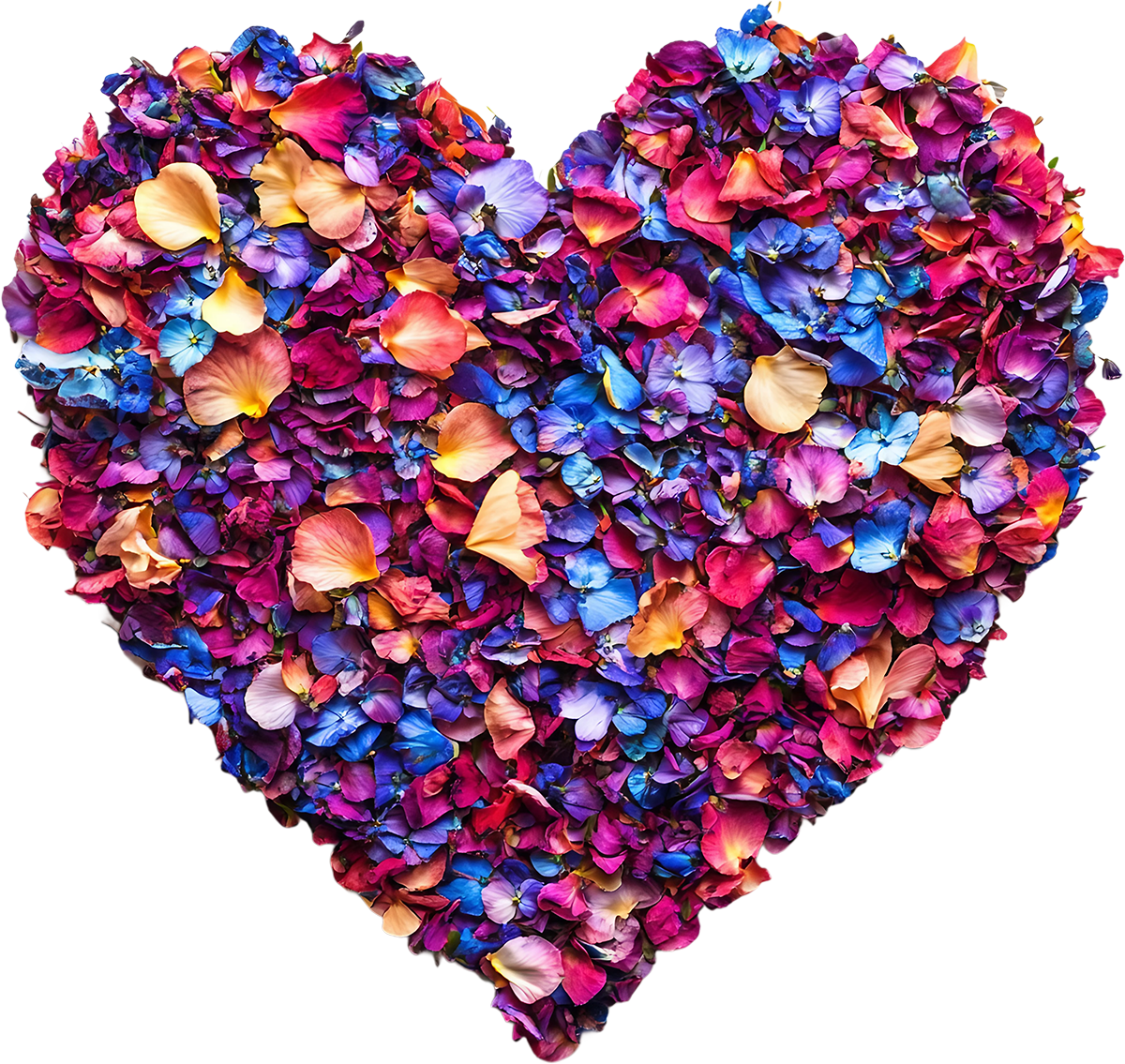 DTF Transfer – AH Flower Heart Multi Sizes
