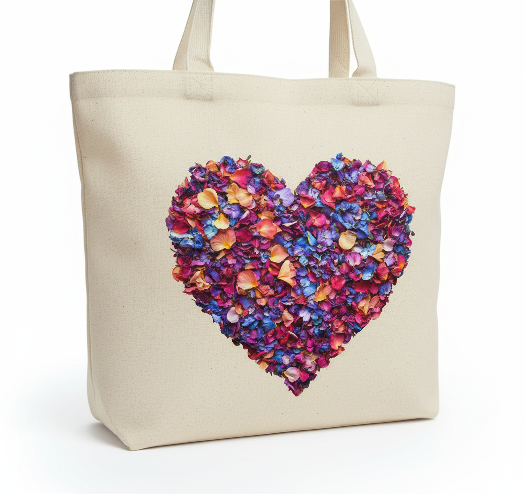 DTF Transfer – AH Flower Heart Multi Sizes