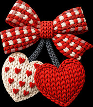Load image into Gallery viewer, DTF Transfer – Al Yarn Cherry Hearts Multi Sizes
