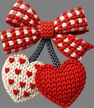 Load image into Gallery viewer, DTF Transfer – Al Yarn Cherry Hearts Multi Sizes
