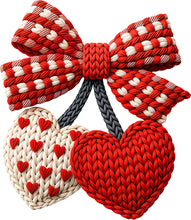 Load image into Gallery viewer, DTF Transfer – Al Yarn Cherry Hearts Multi Sizes
