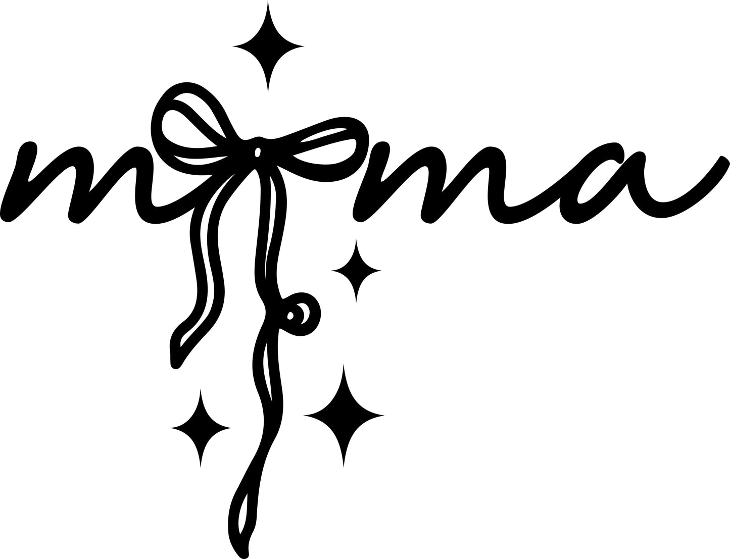 DTF Transfer – AJ Mama Script 11"W