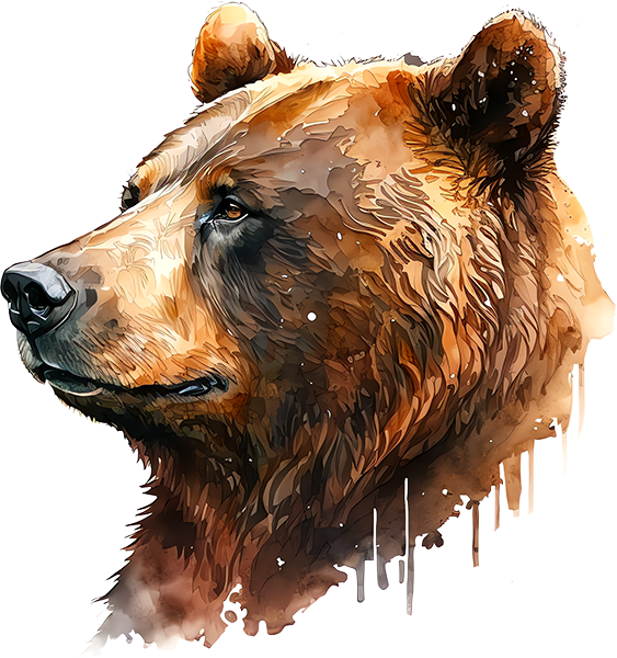 DTF Transfer – Bear Head Multi Sizes (AN-BR004)