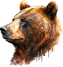 Load image into Gallery viewer, DTF Transfer – Bear Head Multi Sizes (AN-BR004)
