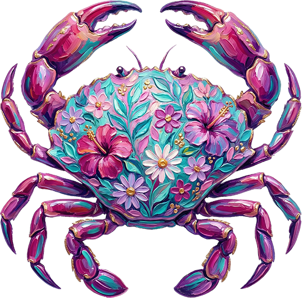 DTF Transfer – Crab Paint Multi Sizes (AN-CB001)