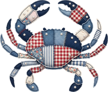 Load image into Gallery viewer, DTF Transfer – Crab Patchwork Multi Sizes (AN-CB002)
