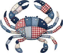 Load image into Gallery viewer, DTF Transfer – Crab Patchwork Multi Sizes (AN-CB002)
