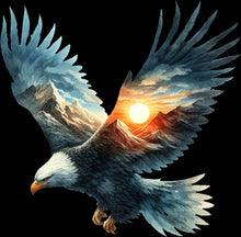 Load image into Gallery viewer, DTF Transfer – Bald Eagle Watercolor Multi Sizes (AN-EA001)

