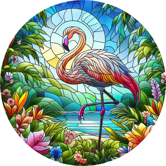 DTF Transfer – Flamingo Glass Multi Sizes (AN-FL002)