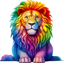 Load image into Gallery viewer, DTF Transfer – Colorful Lion Multi Sizes (AN-LI001)
