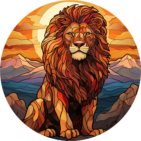 DTF Transfer – Lion Glass Multi Sizes (AN-LI002)