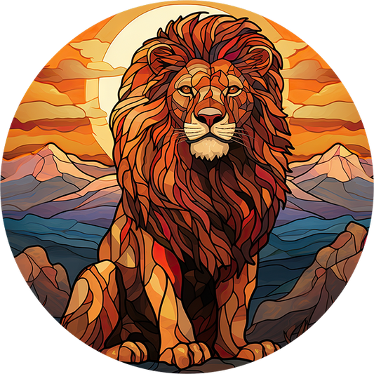 DTF Transfer – Lion Glass Multi Sizes (AN-LI002)