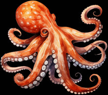 Load image into Gallery viewer, DTF Transfer – Watercolor Octopus Multi Sizes (AN-OC001)
