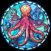 Load image into Gallery viewer, DTF Transfer – Stained Glass Octopus Multi Sizes (AN-OC002)
