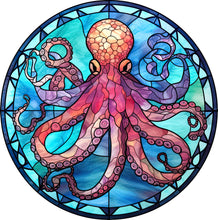 Load image into Gallery viewer, DTF Transfer – Stained Glass Octopus Multi Sizes (AN-OC002)
