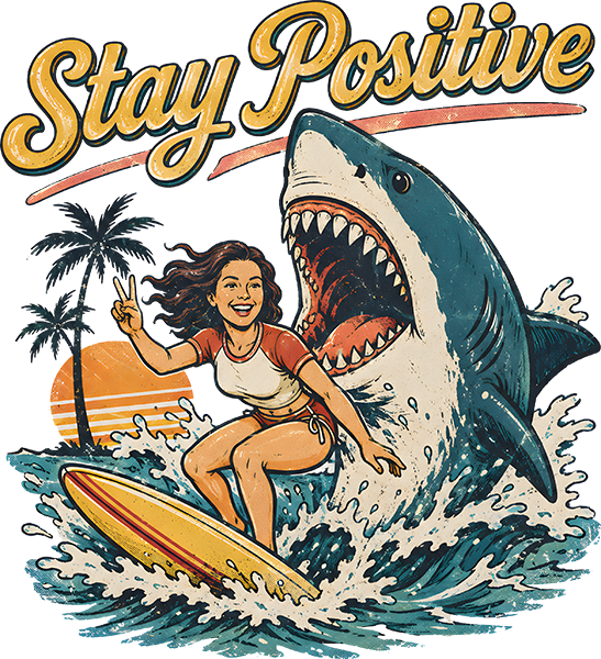 DTF Transfer - Shark Positive (AN-SK001)