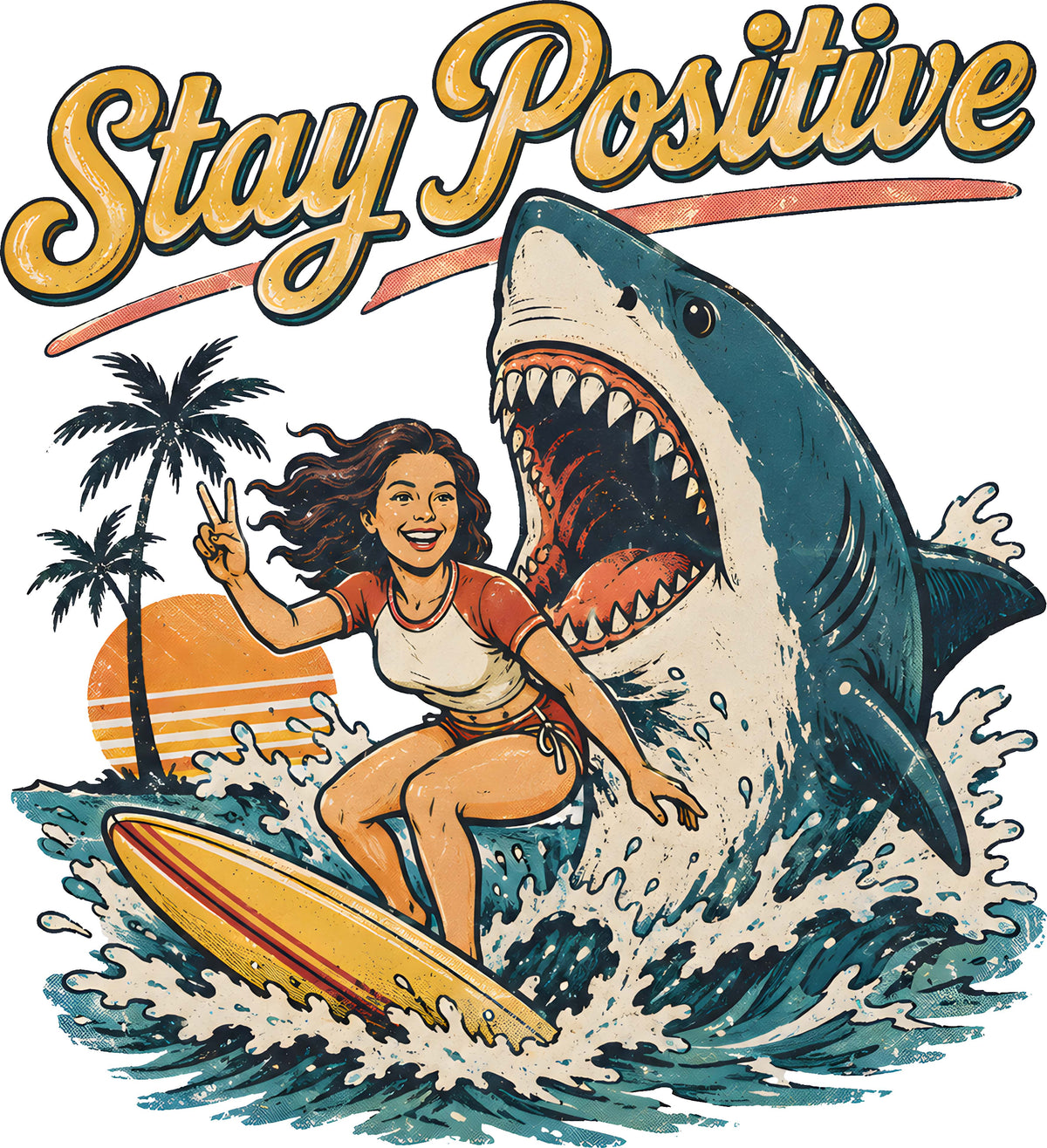 DTF Transfer - Shark Positive (AN-SK001)