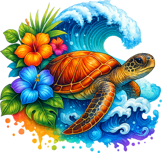 DTF Transfer – Turtle Scene Multi Sizes (AN-TR004)