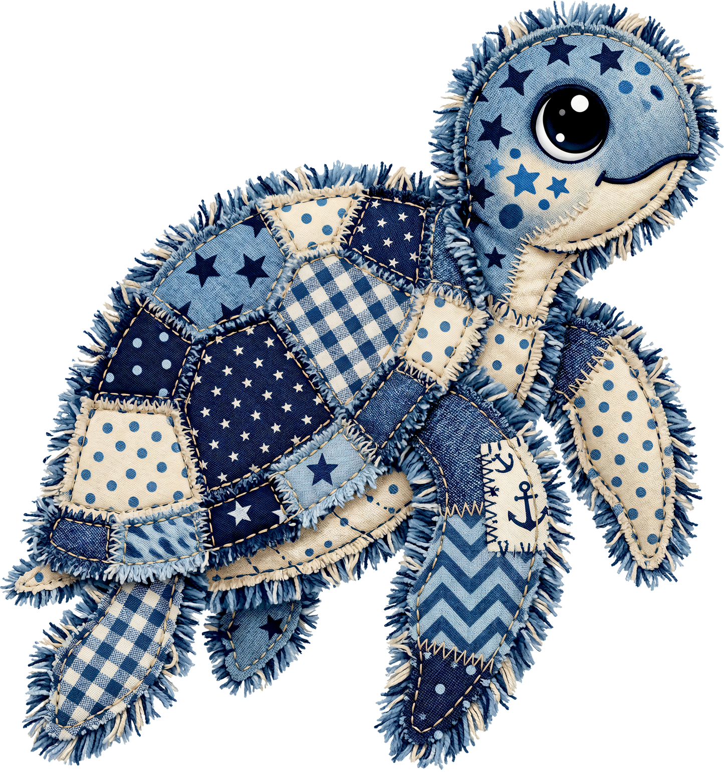 DTF Transfer – Denim Turtle Multi Sizes (AN-TR005)