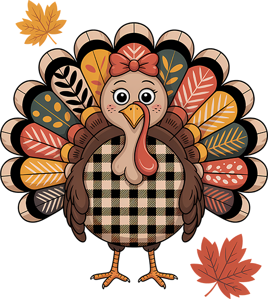 DTF Transfer - Checkered Turkey (AN-TU002)