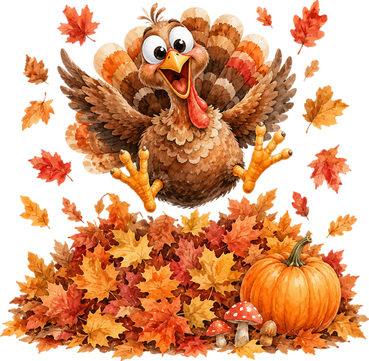 DTF Transfer –Turkey Leaves Multi Sizes (AN-TU003)
